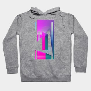 Geometric triangles pop art pink Hoodie